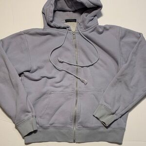 Brandy Melville blue classic Zip-Up Hoodie
